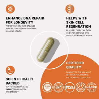 NAD+HER® 90 Capsules |Radiant Beauty & Anti-Aging Power: Boost NAD+, Glutathione, Skin Hydration & DNA Repair Cellregen